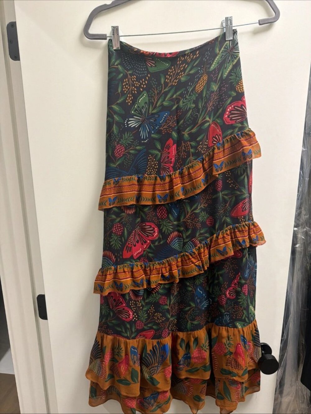 Farm Rio Garden Tiered Maxi Skirt Ladies XS